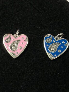 👍👍James Avery Enamel Western Bandana Heart Charm